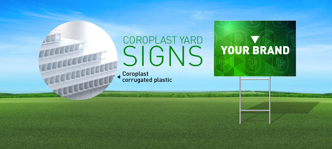 standard yard sign size material
