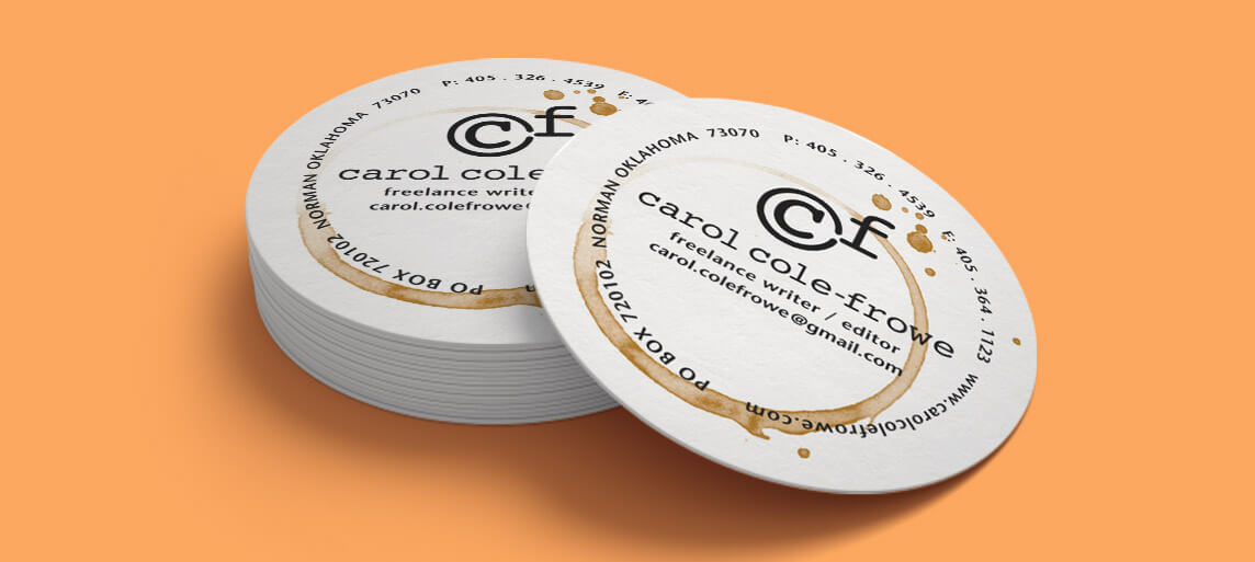 Circle Business cards with ultra thick paper