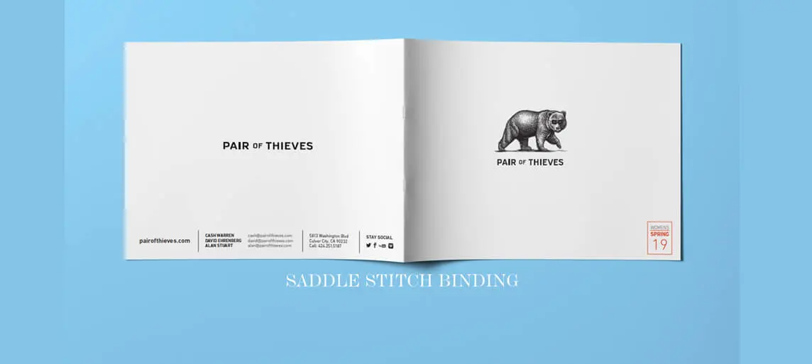 Saddle Stitch example