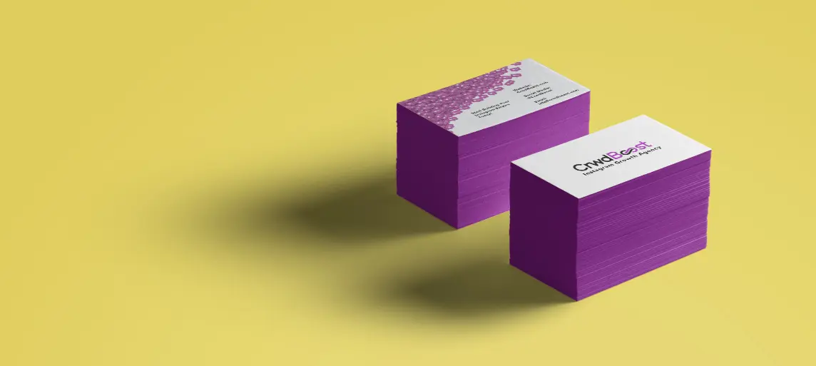 Edge Painted Business Cards Purple