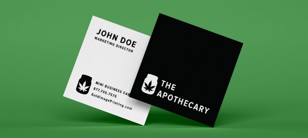 Square size business card
