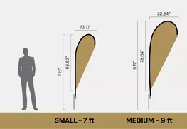 Teardrop Flag Sizes