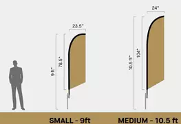 Feather Flag Sizes