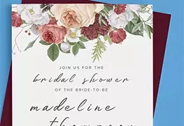 Custom Bridal Shower Invitation Printing