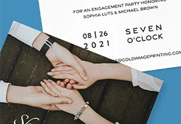 Custom Engagement Party Invitation Printing