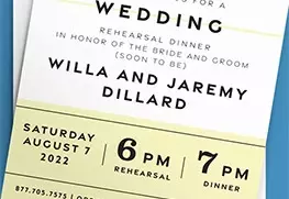 Rehearsal Dinner Invitations