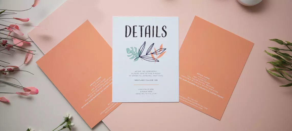 Wedding Details Cards Printing