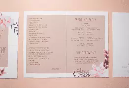 Maroon Wedding Programs With White Ink Printed Wedding 