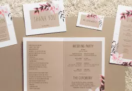 Custom Wedding Program and Wedding Suite