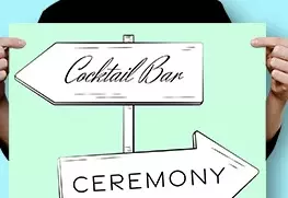 Custom Wedding Direction Sign Printing