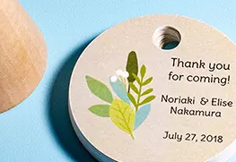 Custom Wedding Favor Circle Tags