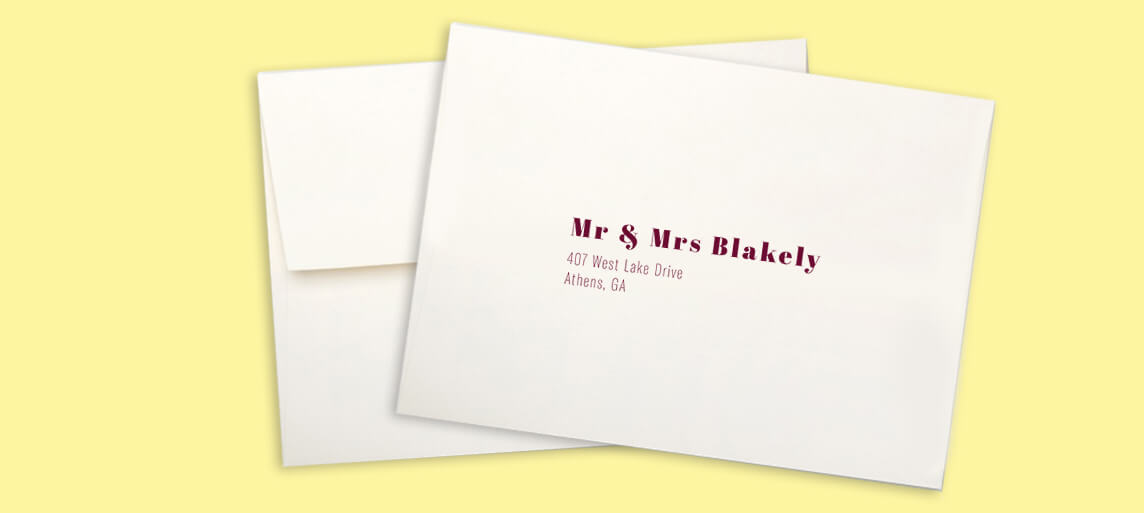 Wedding Guest Addressing Envelopes