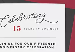 Business Anniversary Invitations Printing