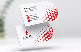 Custom half circle business card printing