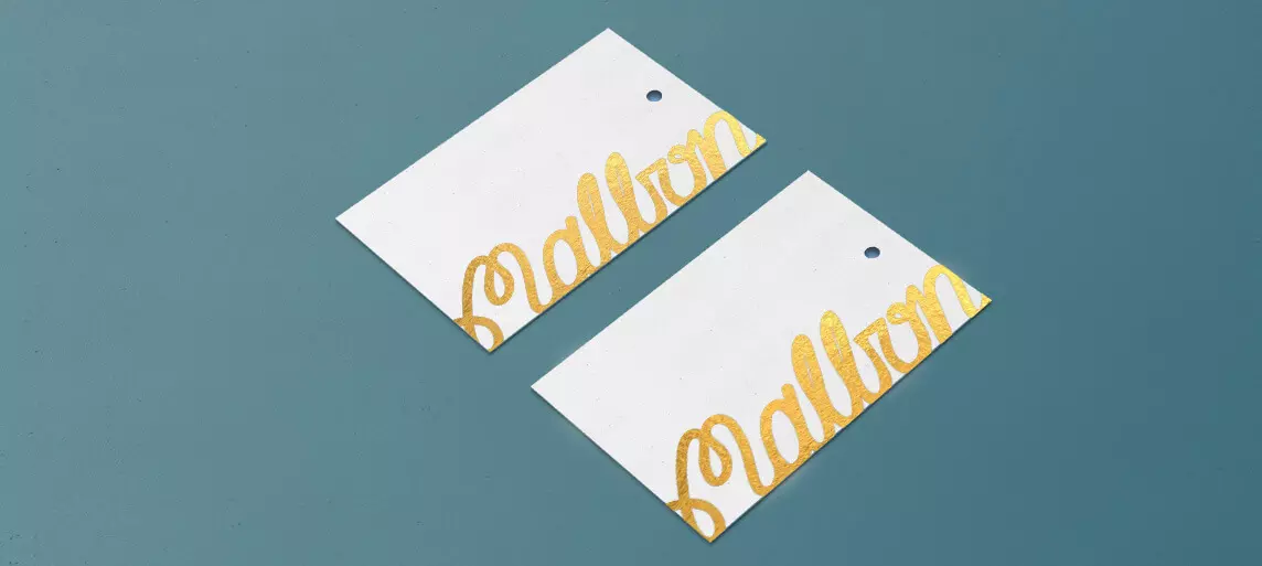 Free Shipping Custom High-grade Gold Stamp Edge Foil Clothing Hang