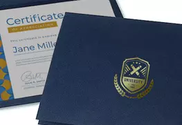 Foil Certificate Cover