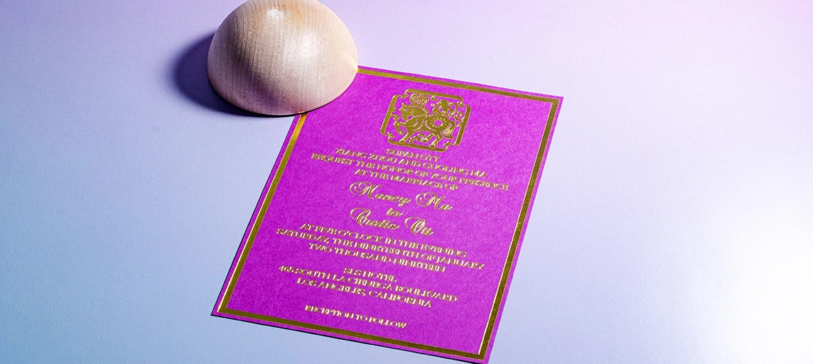wedding invites personalised copper foil invitation Pink wedding invitations 