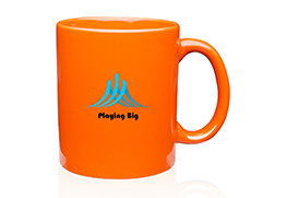 Ceramic custom coffee mug Orange