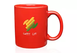 Ceramic custom coffee mug Red