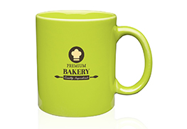 Ceramic custom coffee mug Lime Green