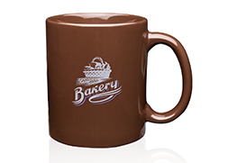 Ceramic custom coffee mug Brown