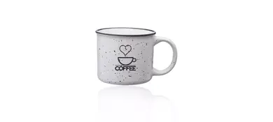 13 oz. Ceramic Campfire Coffee Mugs | Gold Image Printing