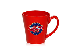 Glossy Latte Coffee Mug Group Red