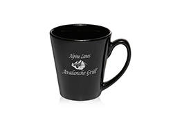 Glossy Latte Coffee Mug Group Black