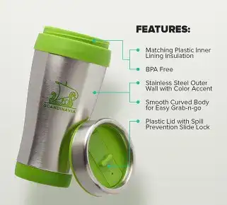 16 oz Insulated Stainless steel infographic