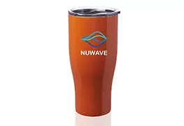 Stainless Steel Grip Travel Mug orange