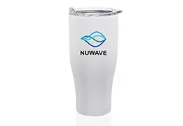 Stainless Steel Grip Travel Mug white