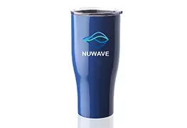 Stainless Steel Grip Travel Mug medium blue