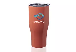 Stainless Steel Grip Travel Mug coral