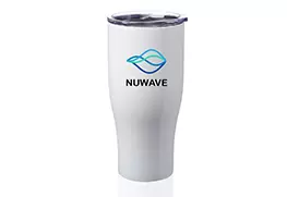 Stainless Steel Grip Travel Mug pearl white