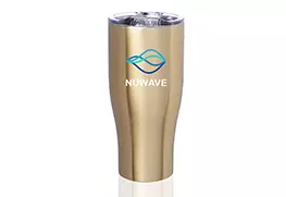 Stainless Steel Grip Travel Mug gold