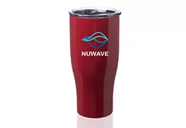 Stainless Steel Grip Travel Mug red