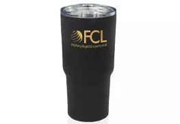 Rubberize stainless steel travel mug black