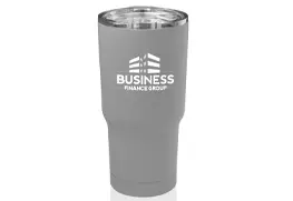 Rubberize stainless steel travel mug gray