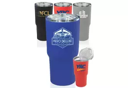 Rubberize stainless steel travel mug