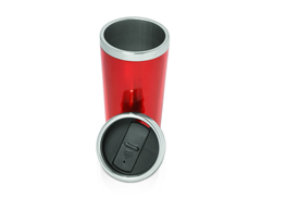 Double Insulated Travel Tumbler Top open