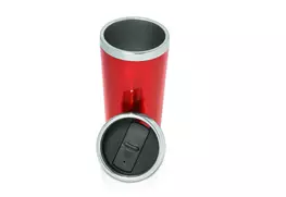 Double Insulated Travel Tumbler Top open