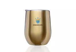 Largo Stemless Wine Glass with Lid gold