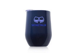 Largo Stemless Wine Glass with Lid navy blue