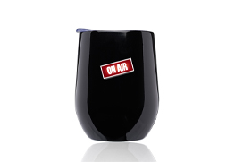 Largo Stemless Wine Glass with Lid black