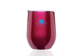 Largo Stemless Wine Glass with Lid fuchsia