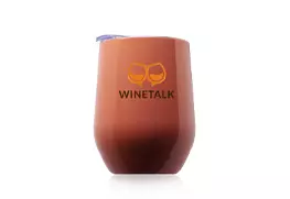 Largo Stemless Wine Glass with Lid coral