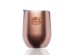 Largo Stemless Wine Glass with Lid rose gold
