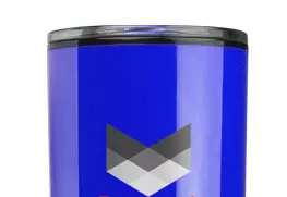 Barton Plastic double wall travel mug blue