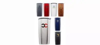 20 oz. Glacier Plastic Tumblers | Gold Image Printing