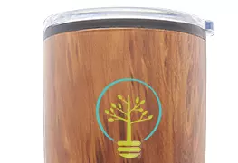 Glacier plastic tumbler wood